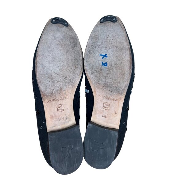 Donald J Pliner Women’s Black Beaded Loafers Slip-On Flats Size 10M - Picture 10 of 11
